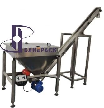 Inclined Semolina Screw Augers Conveyor With Hopper
